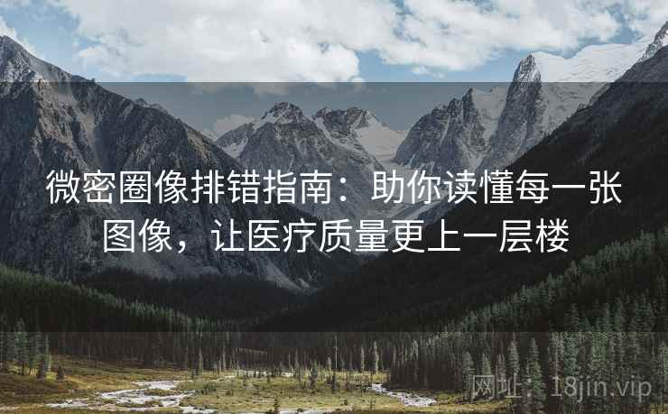 微密圈像排错指南:助你读懂每一张图像,让医疗质量更上一层楼