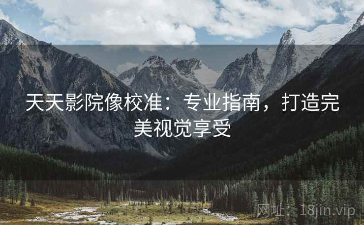 天天影院像校准:专业指南,打造完美视觉享受